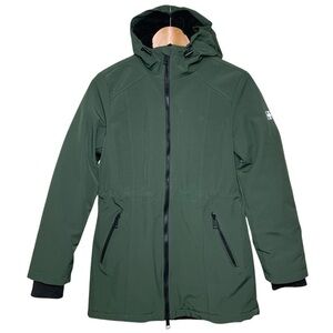 Swiss Tech Green Hooded Winter Jacket Fleece S Performance Soft Shell Gropcore